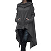 Women Hoodies Long Sleeve Tops Hooded Blouse Tunic Sweater Pockets Irregular Hem