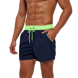 Men Boy Lightweight Elastic Waist Swim Short Trunk,Diving Surfing Beach Bathing Suit Boardshorts Summer Fast Dry Mesh Casual Swim Shorts with Pockets