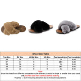 Womens Plush Soft House Slippers Non-Slip Slip on Open Toe Cozy Slides Shoes