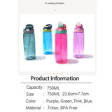 480ml Portable Children Kids Plastic BPA Free Water Bottle With Straw Drinking Cup Sports Bottles Leak Proof