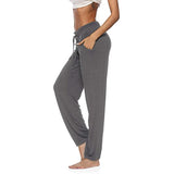Women Loose Yoga Pants Trousers Fitness Sports Wide Leg Pants Legging Drawstring