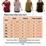 Womens Ladies' Plus Size Solid Color Crew Neck Tops Summer Sleeveless T-Shirts