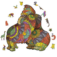 Wooden Animals Jigsaw Puzzles Owl Shape Puzzles Creative Jigsaw Pieces Colorful Building Block for Adults Kids Gift Family Party Game Toys, 100 Pieces