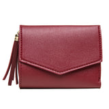 PU Leather Tassels Trifold Wallet Credit Card Holder Money Clutch Purse Handbag