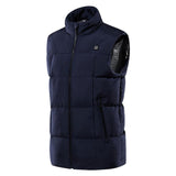 Men's Electric Vest Heated Jacket Thermal Heating Pad Winter Body Warmer 9 Areas