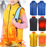 Boys Girls Heated Vest Winter Warmer Electric USB Jacket Heating Coat Waistcoat