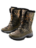 Mens Winter Snow Boots Camouflage Keep Warm Lace Up Outdoor Hiking Mid Calf Booties Anti Slip