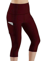 Women's Capri Yoga Pants High Waist Leggings Cropped Pocket Fitness Sports Gym