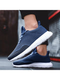 Men's Mesh Sneakers Breathable Lace up Running Athletic Walking Sport Shoes Lightweight