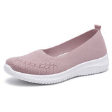 Women's Soft Flats Mesh Shoes Breathable Slip On Walking Shoes Casual Comfort