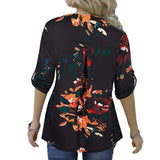 Women Plaid Printed Casual Shirt Blouse Tops Stand Collar Pullover Tunic Zipper