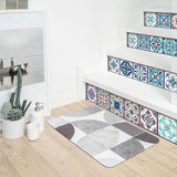 24Pcs Floral Mosaic Tile Stickers Self Adhesive Home Wall Decor Transfers Decal