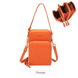 Women Small Cell Phone Case Handbag PU Leather Crossbody Shoulder Bag Wrist Strap Purse Pouch Messenger Bags with Card Slots