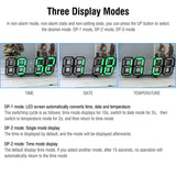 Modern LED Digital Clock 3D LED Night Light Digital Wall Clock Desk Alarm Clock Wake Up Digital Clock with Temperature Display, Snooze