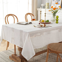 Hollow Cotton Table Cloth Cover Rectangle Square Tablecloth Kitchen Dining Decor