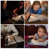 USB Rechargeable Clip On Book Light Bookmark Reading Light Brightness Adjustable