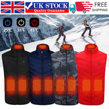 Unisex Electric Heated Vest Heating Coat Jacket USB Body Winter Warmer Windproof