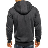 Men's Hoodie Zip-up Smart Casual Sweatshirt Hooded Regular Fit Jumper Pockets