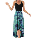 Women's Bohemian Strappy Midi Dress Summer Beach Sleeveless Swing Dress Sundress