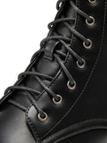 Womens Ladies Chunky Platform Shoes Retro Lace Up Combat Army Goth Punk Boots