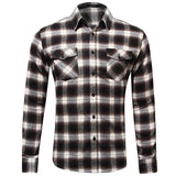 Men's Casual Button Down Plaid Shirt