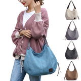 Women Fashion Tote Shoulder Bag Casual Canvas Handbag Retro Tote Purse Messenger Bag Large Capacity Travel School Bag