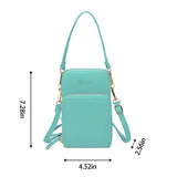 Women Small Cell Phone Case Handbag PU Leather Crossbody Shoulder Bag Wrist Strap Purse Pouch Messenger Bags with Card Slots