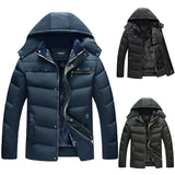 Men's Side Pockets Lightweight Plus Velvet Classic Jacket Zipper Buttons Coat