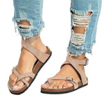 Womens Open Toes Flats Comfort Footbed Ankle Strap Sandals Summer Beach Flip Flop 4.5-12