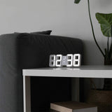 Modern LED Digital Clock 3D LED Night Light Digital Wall Clock Desk Alarm Clock Wake Up Digital Clock with Temperature Display, Snooze