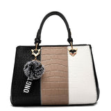 Women Leather Shoulder Crossbody Bag Top Handle Satchel Handbag Crocodile Printed Tote Purse