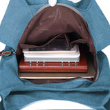 Women Fashion Tote Shoulder Bag Casual Canvas Handbag Retro Tote Purse Messenger Bag Large Capacity Travel School Bag