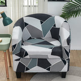 2Pcs Tub Club Chair Cover Elastic Slipcover + Cushion Cover Furniture Protector