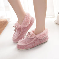 Women Slip On Round Toe Slipper Closed Heel Winter Boots Keep Warm Slipper