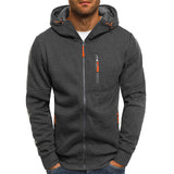 Men's Hoodie Zip-up Smart Casual Sweatshirt Hooded Regular Fit Jumper Pockets