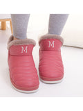 Unisex  Women Men Winter Slippers Boots Shoes Slip On Cotton Plush Warm Indoor Home Non Slip Shoes