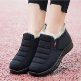 Men Winter Ankle Bootie Anti-Slip Plush Lined Short Boots Slip On Outdoor Shoes