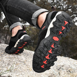 Men Casual Hiking Trainer Outdoor Trekking Sneaker Sports Non-slip Running Lace Up Shoes