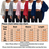 Womens Fashion Solid Cardigans Open Front Winter Warm Knitwear Coat Outwear Tops