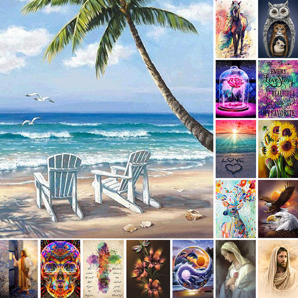 5D Full Drill Diamond Painting Cross Stitch Embroidery DIY Wall Decor Frameless