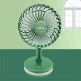Rechargeable Desk Fan Portable Ultra-Quiet 3 Mode LED Light USB Mini Desktop Fan