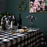 Plaid Table Cloth Cover, Picnic Tablecloth, Cotton Linen Wrinkle Free Rectangle Table Cloth Home Christmas Party Decorative Table Cover