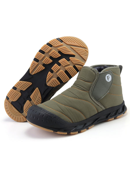 Womens Mens Snow Boots Winter Shoes Slip On Ankle Booties Anti-Slip Water Resistant Fur Lined Outdoor Sneakers