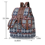Women Vintage Backpack Handmade Knit Travel School Shoulder Bag Satchel Rucksack