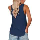 Women Stripe V-Neck Vest Tank Top Sleeveless T-Shirt Loose Pullover Blouse Tee