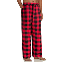 Mens Casual Plaid Printed Loose Pants Pajama Bottoms Trousers Sleepwear Homewear