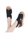 Women's Increase Height Sandals Buckle Wedge Sandal Open Toe Platform Sandals