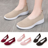 Women's Soft Flats Mesh Shoes Breathable Slip On Walking Shoes Casual Comfort