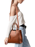 Women's Crocodile Grain PU Leather Shoulder Bag Crossbody Bag Handbag Tote Purse