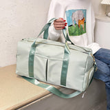 Sports Gym Travel Duffle Bag Handbag Luggage Shoulder Bag With Shoes Compartment